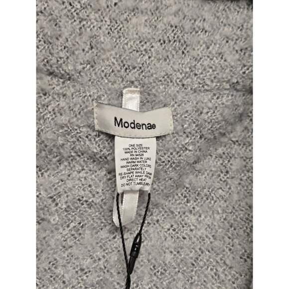 Modena Wrap Womens One Size Gray Shawl Collar Poncho Toggle Button Closure - Picture 4 of 6